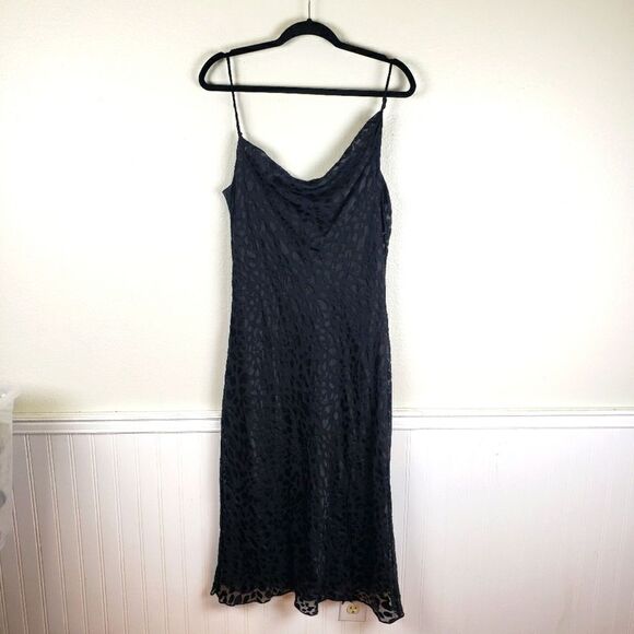 Good American Women's 04 Small Black Cheetah Animal Print Slip Evening Dress - Picture 1 of 9